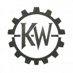Kaltwerk quadratisches Logo mit Zahnkranz